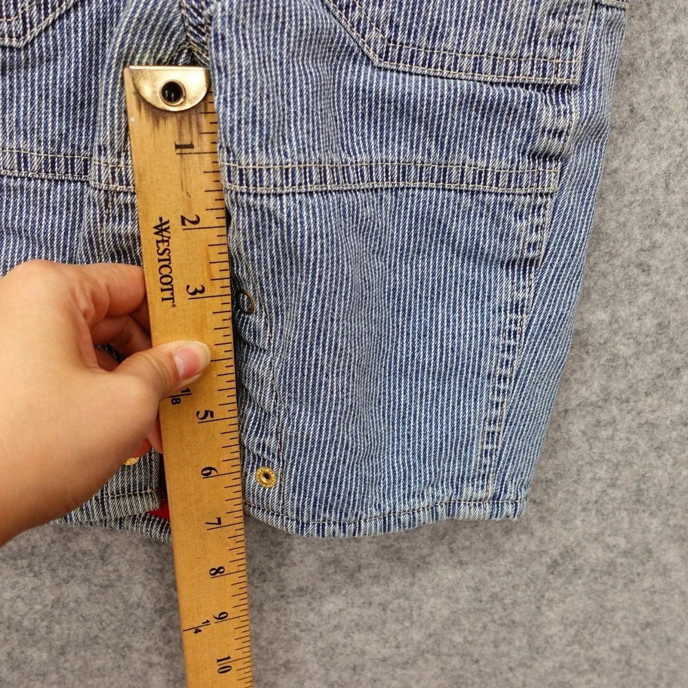 Vintage OshKosh Hickory Stripe Overalls Baby 3M 6M‎ Blue Railroad Vestbak Fleece